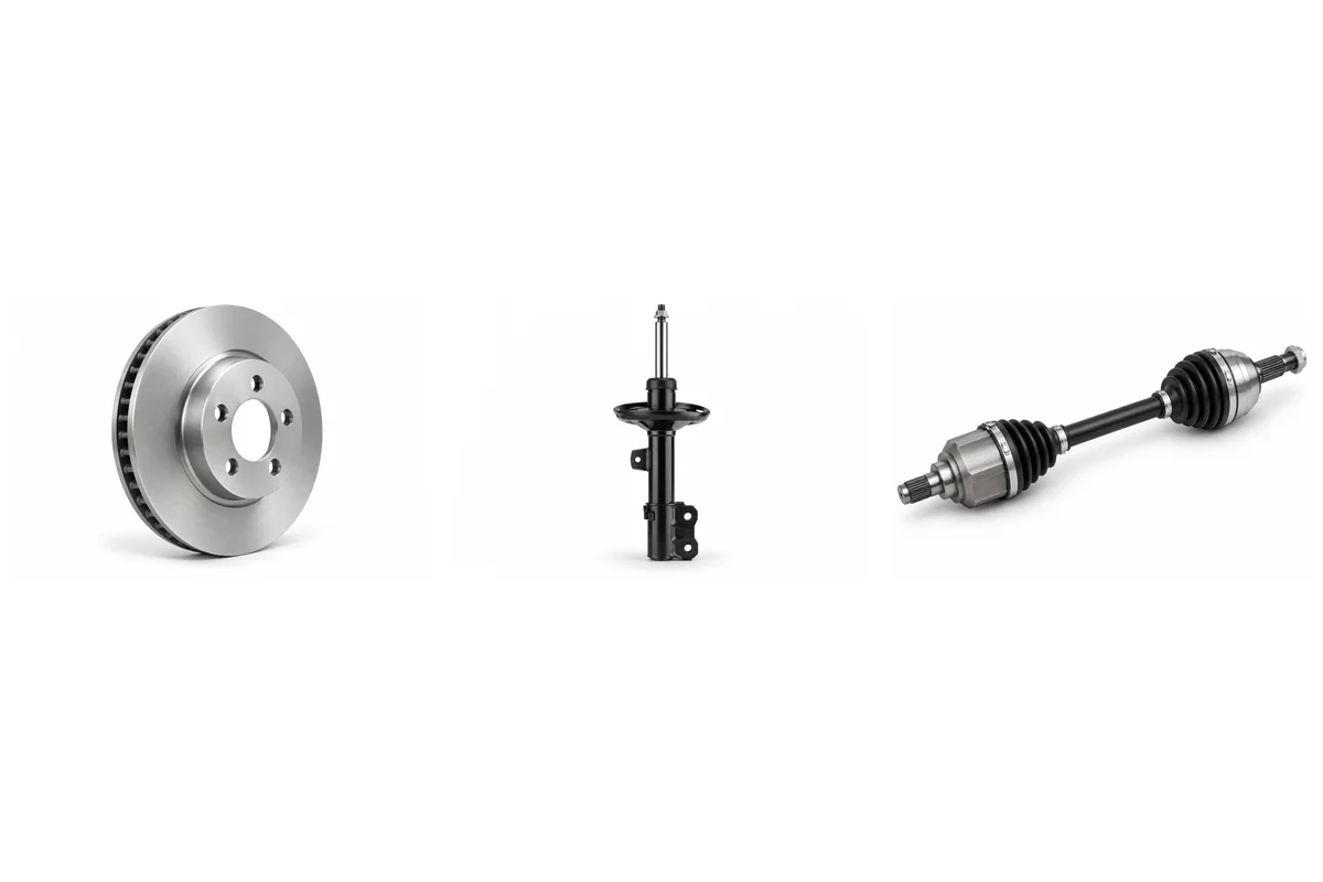 brake discs, shock absorber, CV axle / drive shaft for Song Plus assembly identification