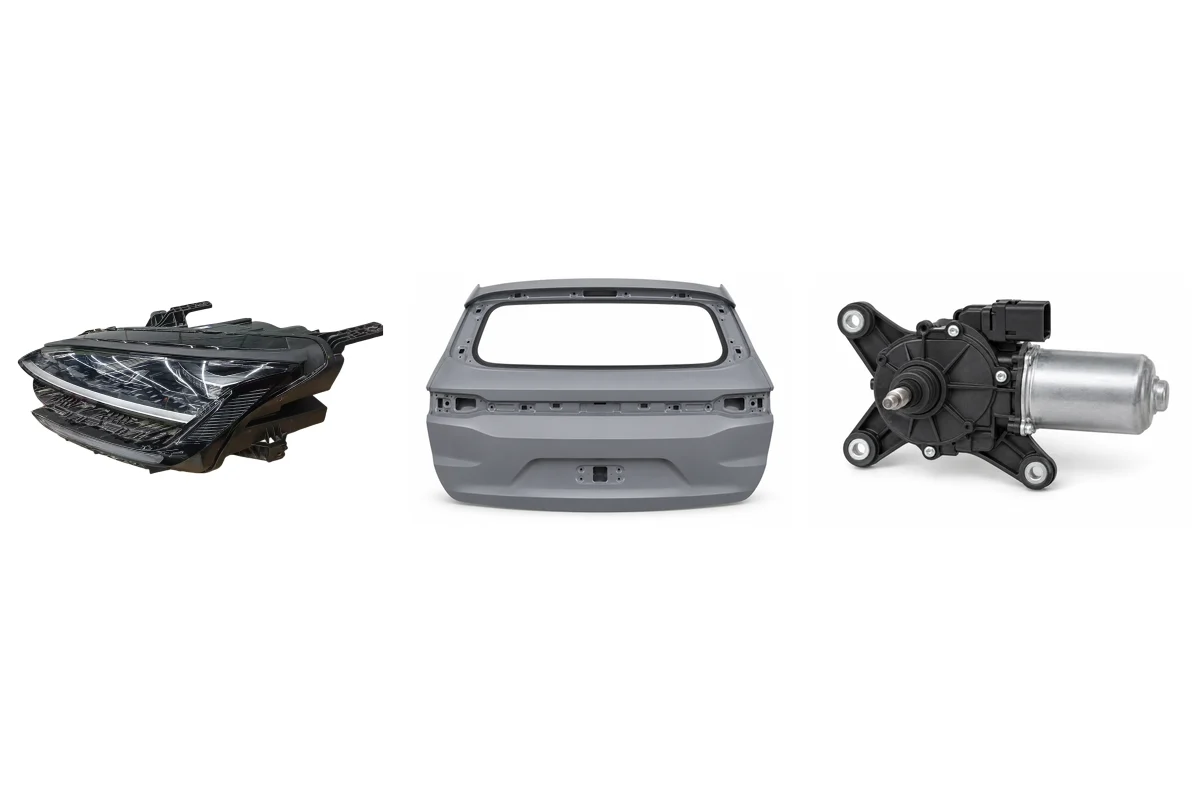 headlights, tailgate, rear wiper motor for Song Plus assembly identification