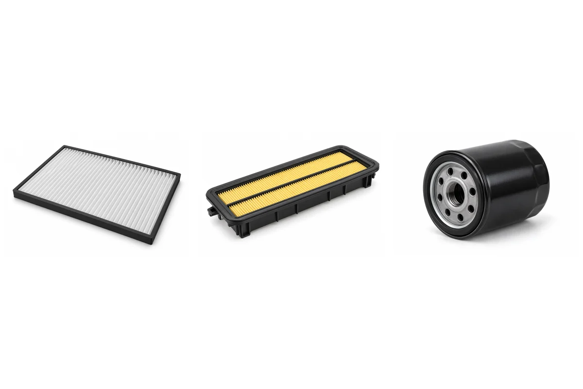 Cabin, engine intake and oil filters for separate Song Plus selection