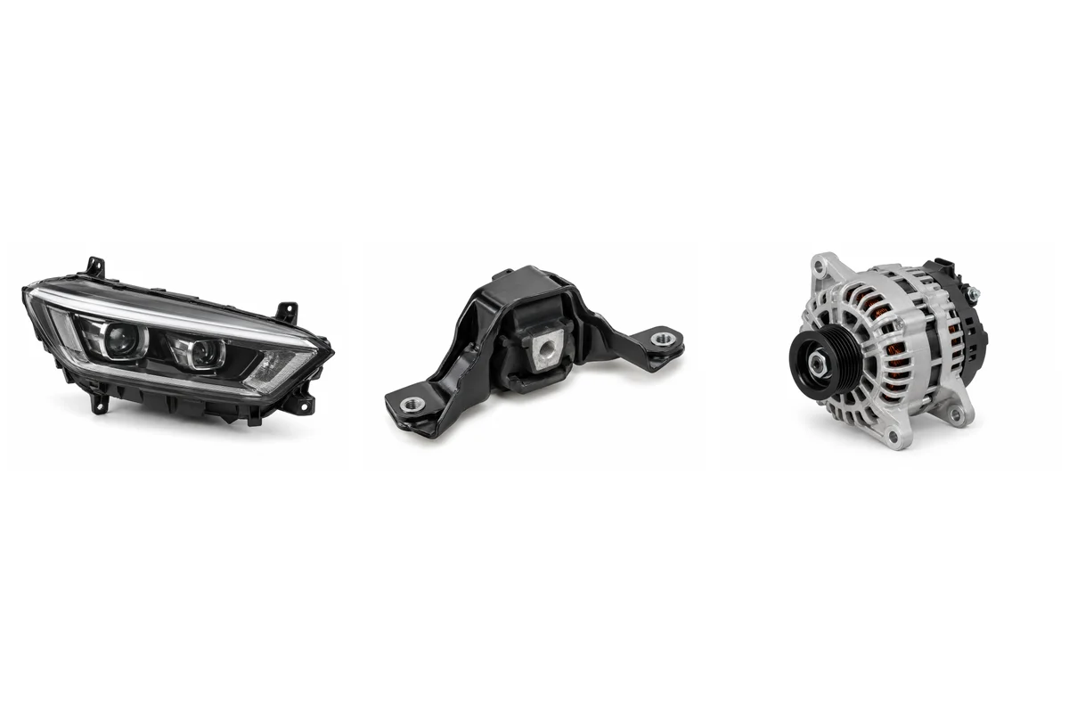 headlights, transmission mount, alternator for Tiggo 7 assembly comparison