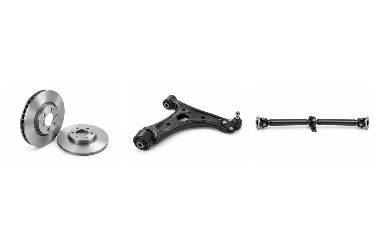brake discs, control arm, AWD propeller shaft for Tiggo 8 assembly comparison