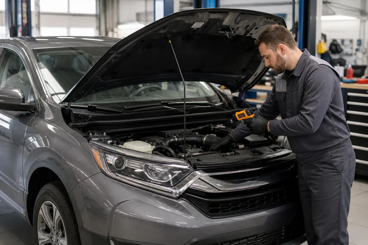 Honda CR-V Engine, Cooling & Hybrid Support Parts Guide vehicle and component identification reference