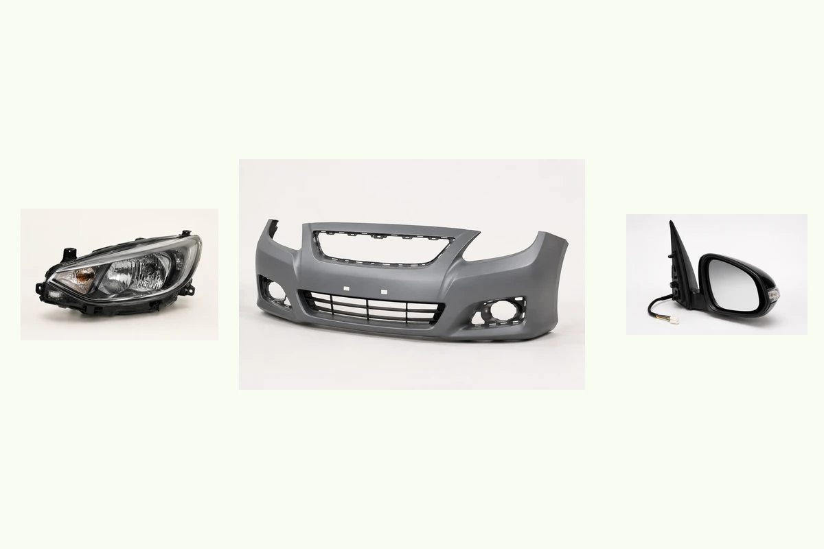 Representative Hyundai Accent components for body, lighting & collision