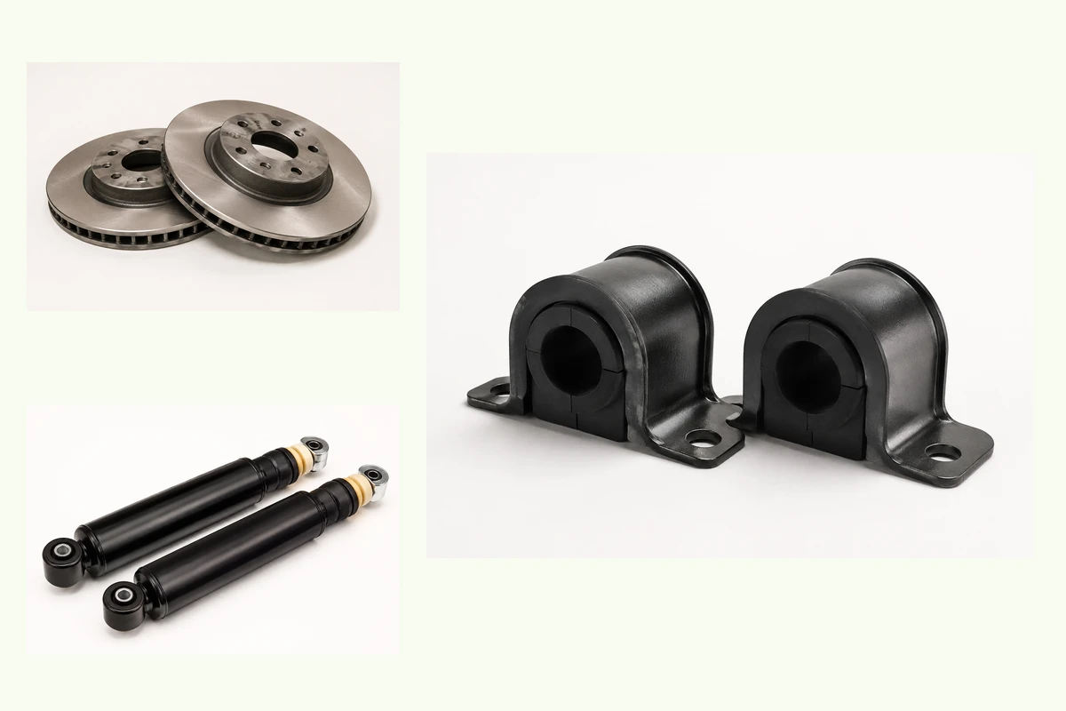 Representative Hyundai Accent components for brake, suspension & steering