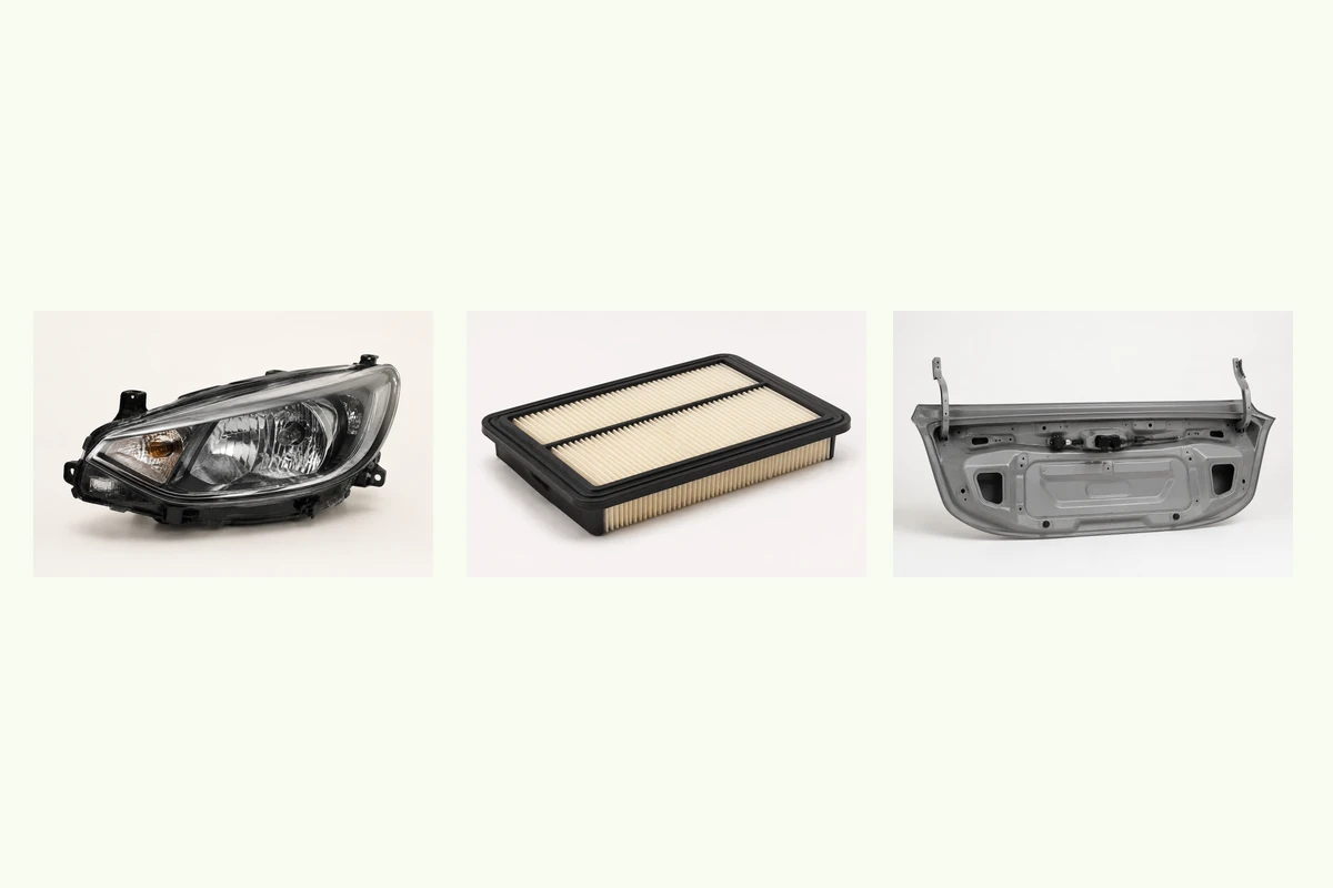 Representative Hyundai Accent components for generation & verna / solaris market identity