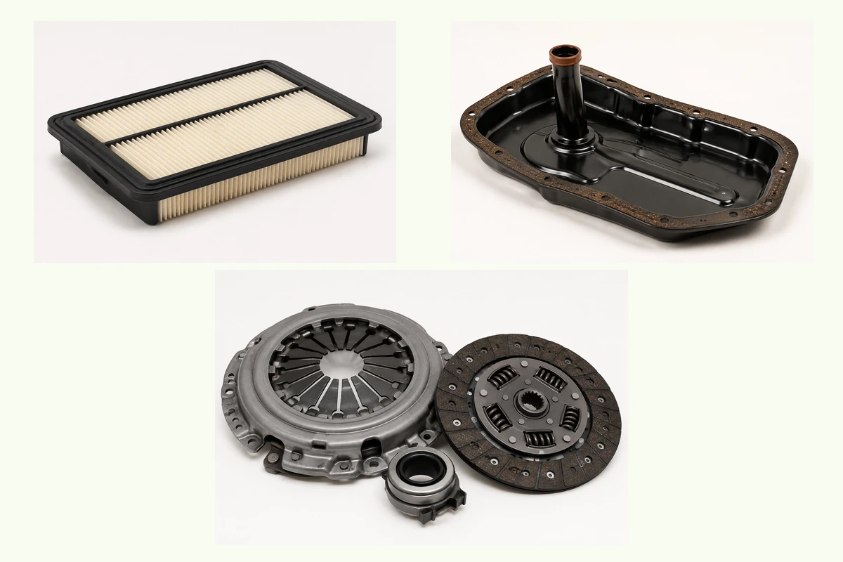 Representative Hyundai Accent components for maintenance & transmission packs
