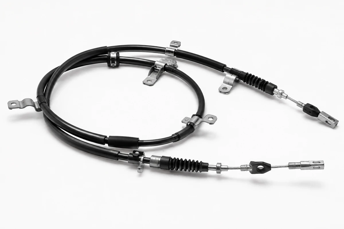 Hyundai Accent parking brake cable identification image