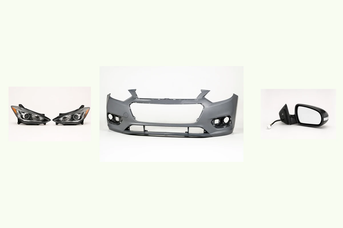 Representative Hyundai Elantra components for body, lighting & collision