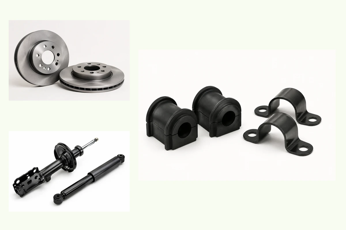Representative Hyundai Elantra components for brake, suspension & steering