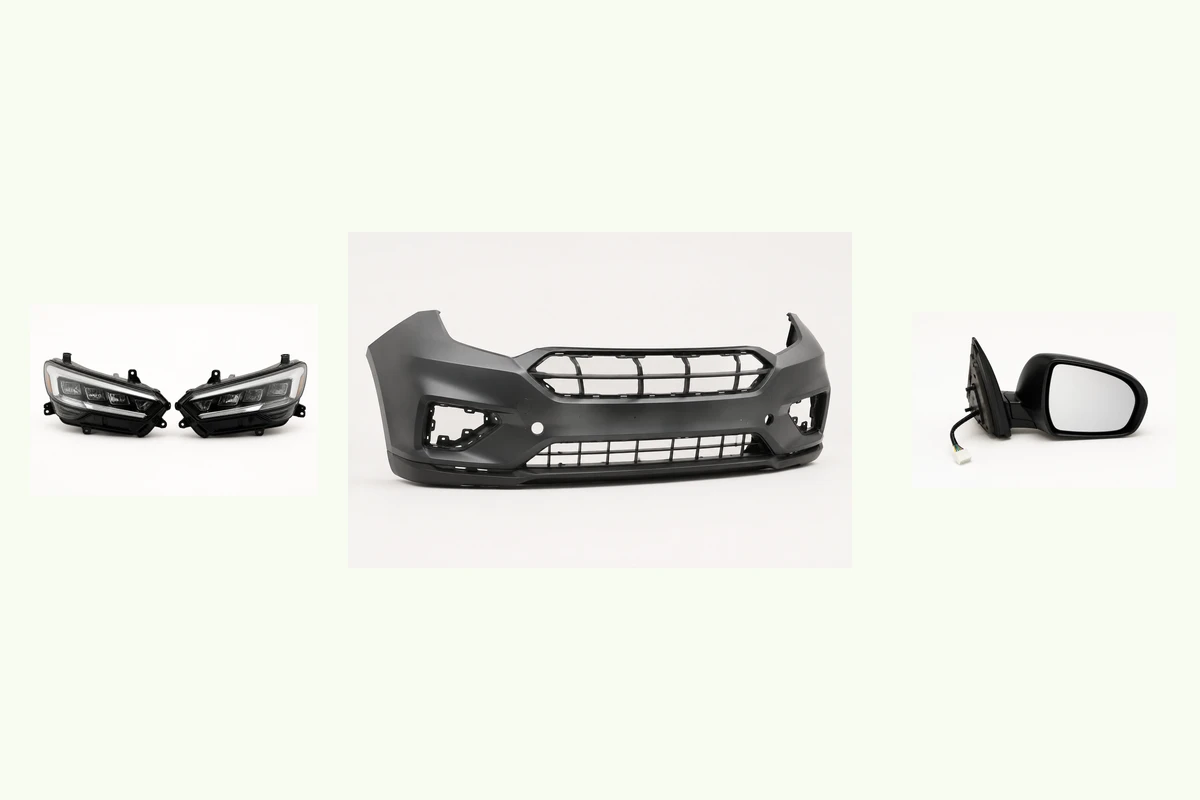 Representative Hyundai Tucson components for body, lighting & collision