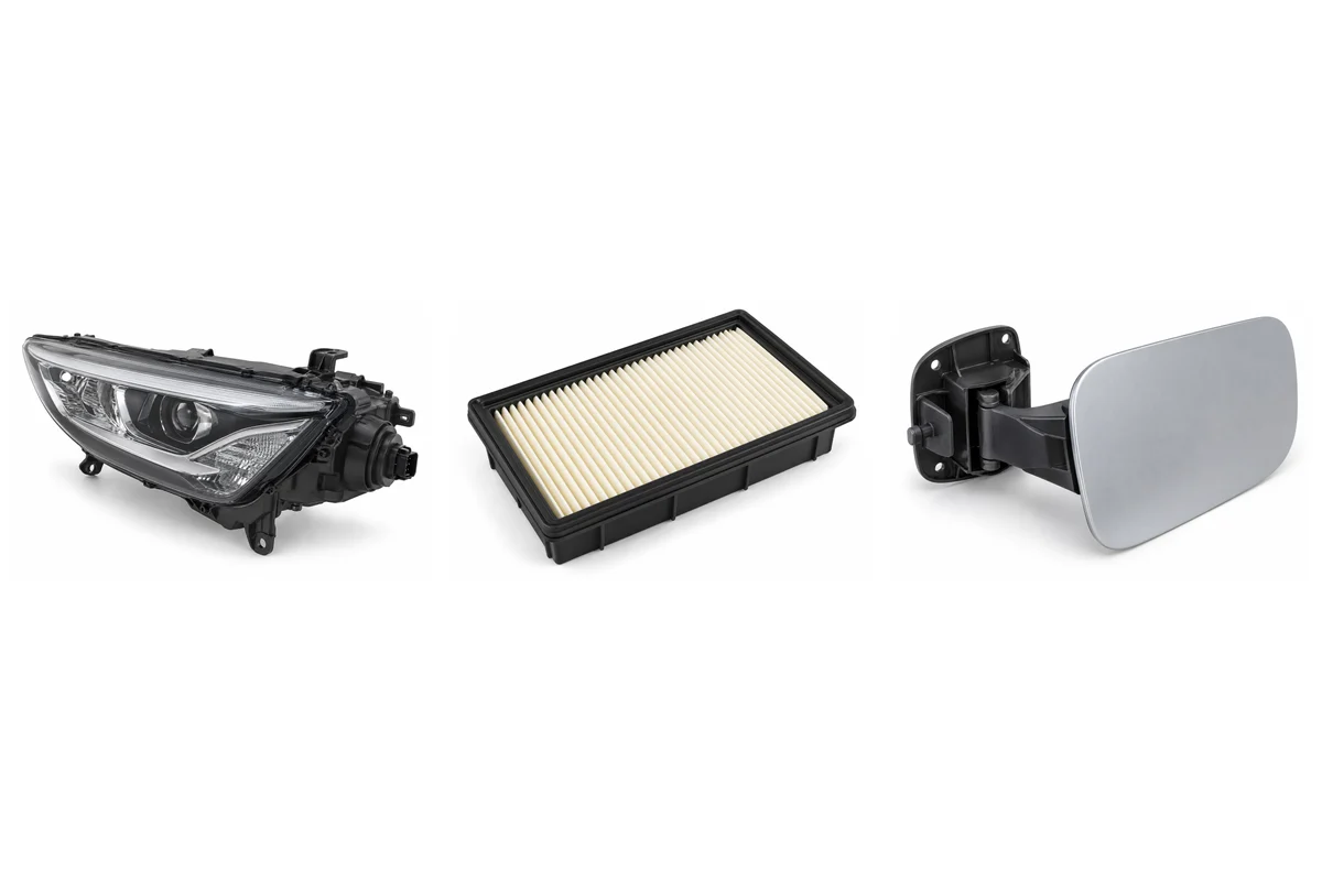 headlights, engine air filter, charging-port door comparison