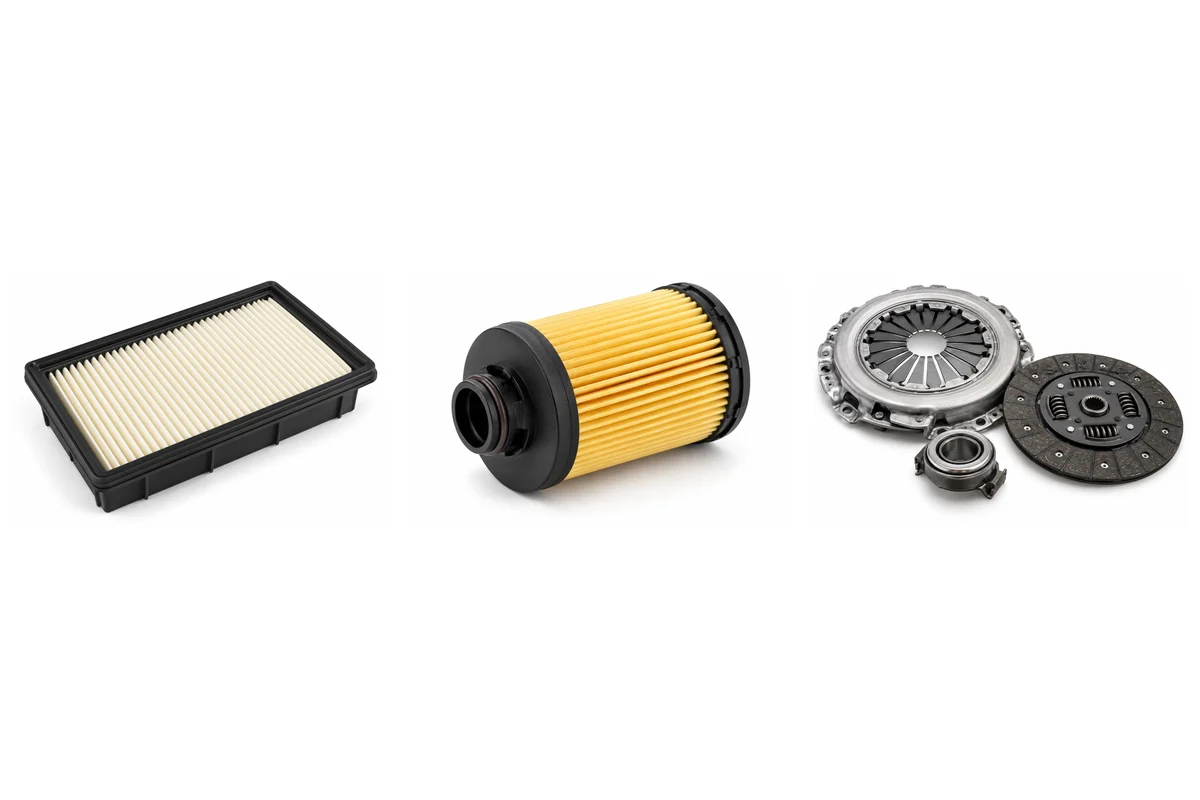 engine air filter, transmission filter, manual clutch kit comparison