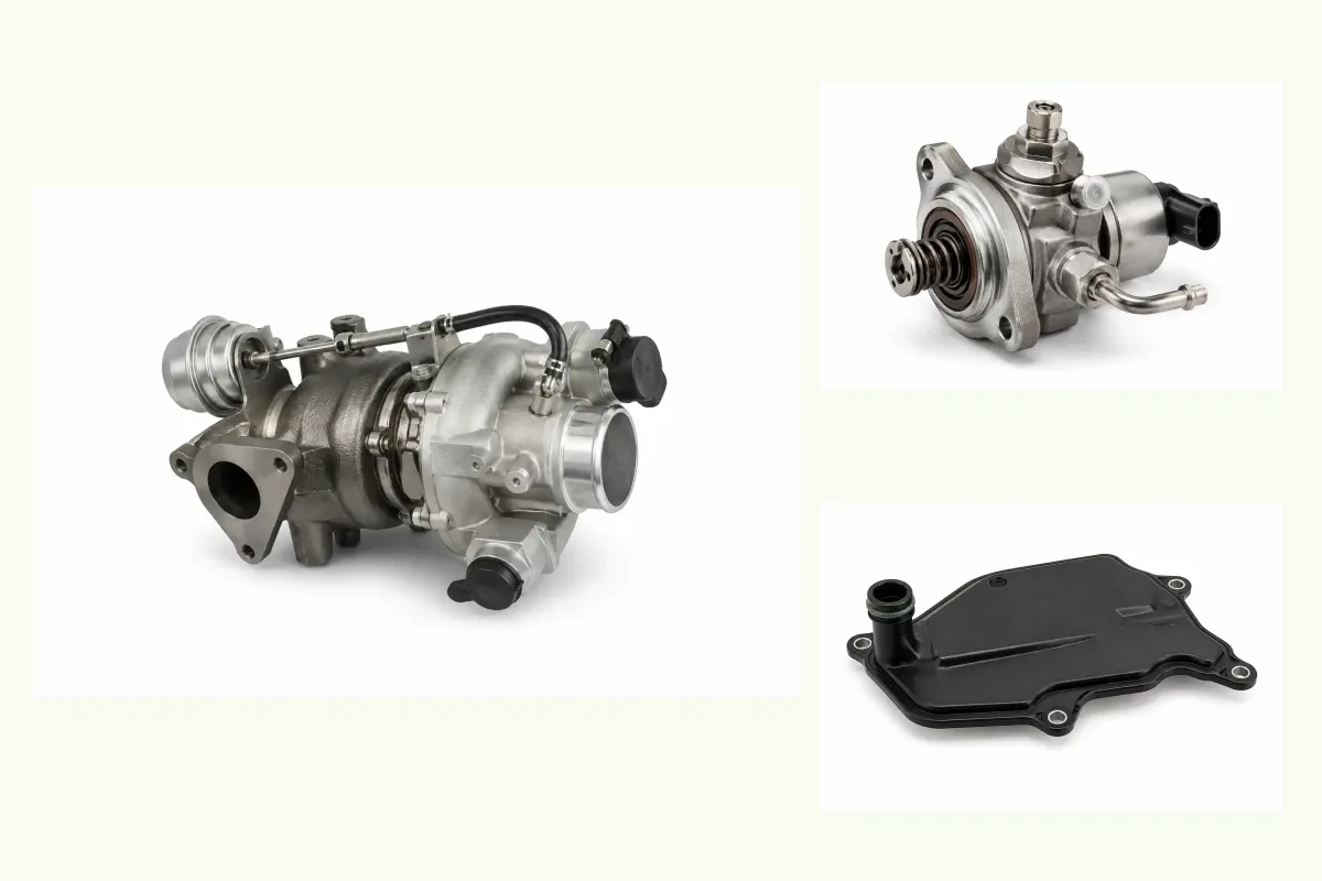 Representative Nissan Sentra components for engine, cvt and turbo variants