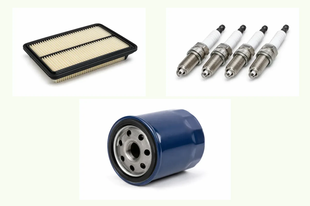 Representative Nissan Sentra components for service, ignition and cvt packs
