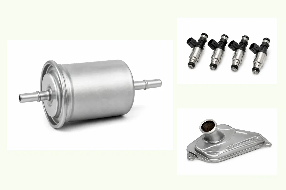 Representative Nissan Sunny components for engine and transmission variants