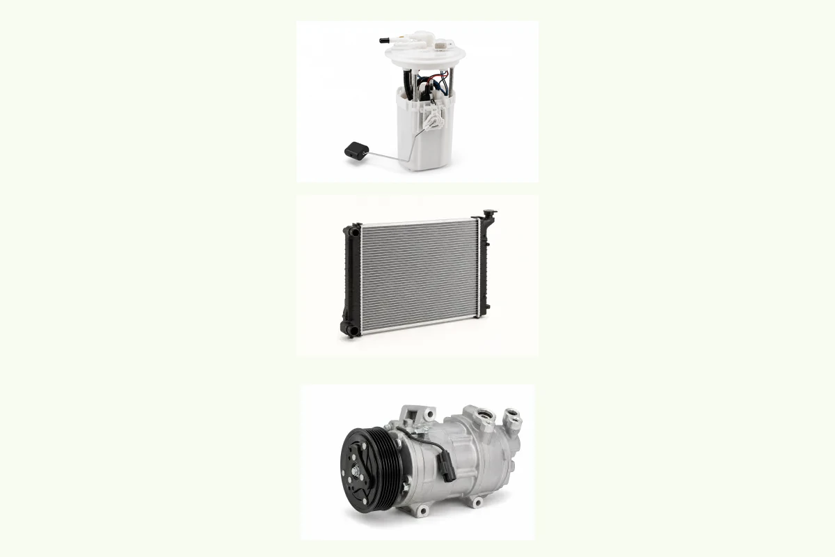 Representative Nissan X-Trail components for engine, cooling, electrical & climate