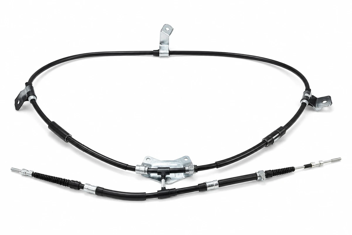 Nissan X-Trail parking brake cable identification image