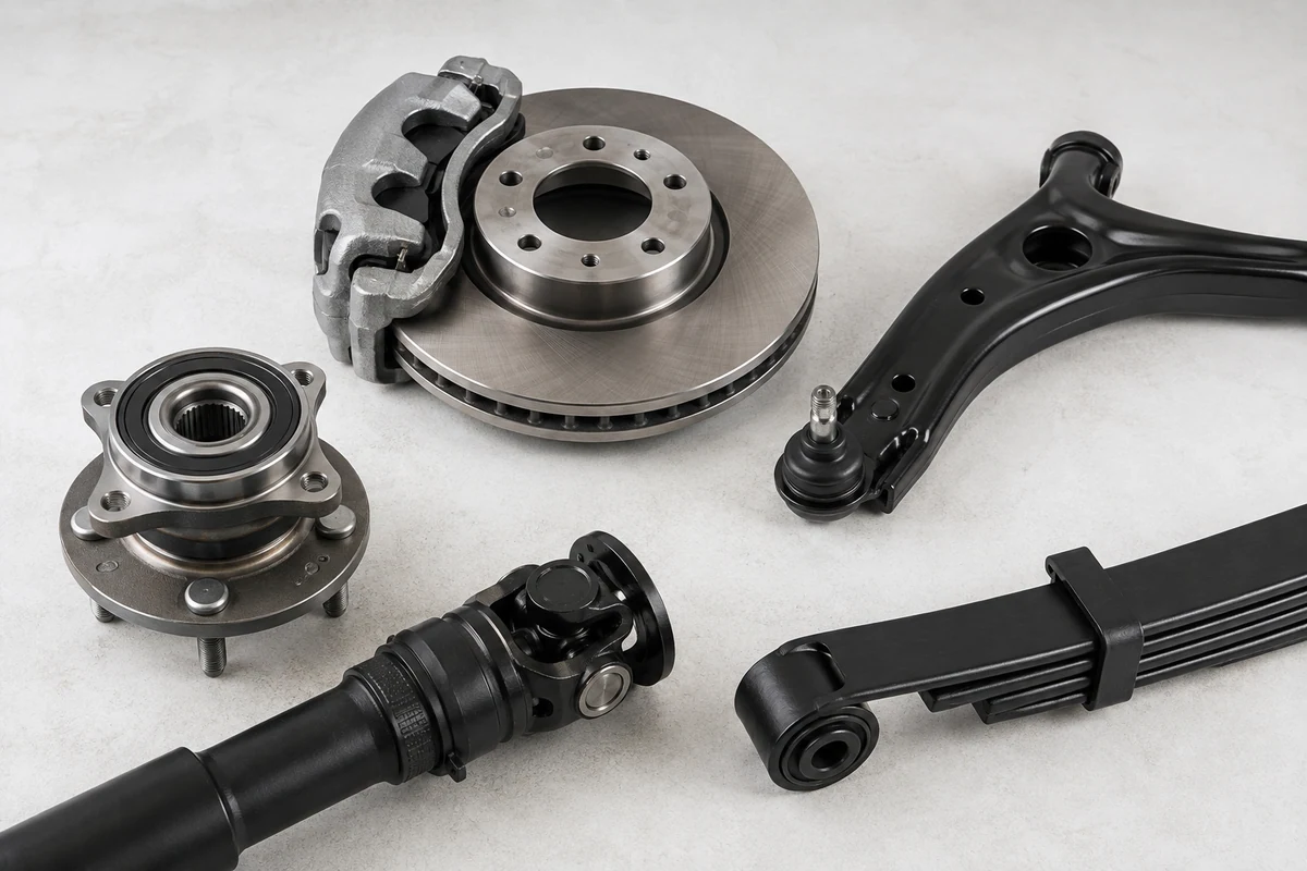 Toyota Hiace Fleet Brake, Suspension & Driveline Parts Guide visual guide